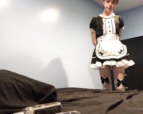 Femboy Thustin aka thustin69 - 06-22-2021 OnlyFans Video - Twink in maid dress gets fucked and creampied