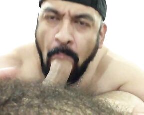 Heriberto Power Bottom aka heribertopowerbottom - 01-06-2020 OnlyFans Video - Mamándole el pene a un oso rico