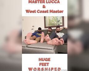 MASTER LUCCA aka masterlucca - 05-22-2022 OnlyFans Video - Hot footworship session with thepugdads  masterwestcoast and I were treated like the kings we are