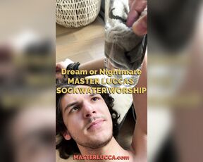 MASTER LUCCA aka masterlucca - 05-10-2022 OnlyFans Video - Would you drink MASTER LUCCAs sock water I bet you would, after you smell my socks