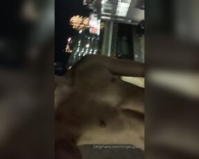 Dehlani aka onlykuper - 07-15-2019 OnlyFans Video - My pup sucking my cock on a balcony in NY