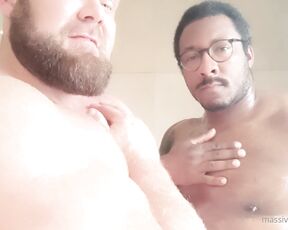 Amadeus aka massively_mode - 08-18-2021 OnlyFans Video - Shower time, after workout, we just about fit in the shower lol FT hugeandhung