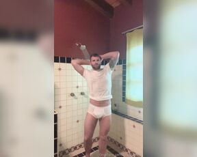 Bradlee Atlas aka bnapolean4 - 03-25-2024 OnlyFans Video - Who likes a little white shirt tighty_whitey shower play