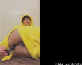 Basicflxp aka basicflxp - 10-11-2023 OnlyFans Video - 14 minutes of training my hole w the Pikachu outfit that yall love