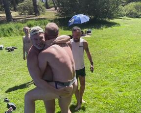 Kristofer Weston aka kristoferweston - 06-07-2021 OnlyFans Video - Yesterday SFBaloney at sfoasis set up a LUBE SLIP and SLIDE in Golden Gate park that