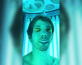 Bryan Silva aka bryansilva OnlyFans - Jerking my long thick 10 inch dick in the stand up tanning bed