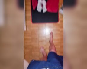 Footpigcrusher aka footpigcrusher OnlyFans - My POV kicking his balls, cock and butt