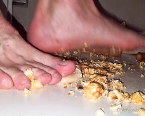 Footpigcrusher aka footpigcrusher OnlyFans - Crushing together 68  Barefoot crushing soft and crunchy stuff on the floor