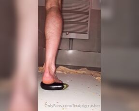 Footpigcrusher aka footpigcrusher OnlyFans - Crushing together 38  This eggplant should be your cock