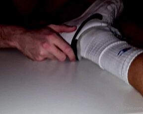 Footpigcrusher aka footpigcrusher OnlyFans - Close up Smelly socks sniffing on the table  I love it when subs wear hot sneaks