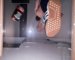 Footpigcrusher aka footpigcrusher OnlyFans - Underglass crushing can with NMDs, white crew socks and barefoot What would you like to see