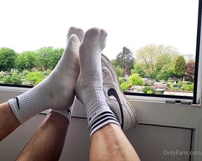 Footpigcrusher aka footpigcrusher OnlyFans - Airing our cheeesy white socks