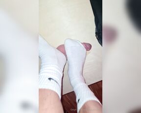 Footpigcrusher aka footpigcrusher OnlyFans - Stomping precum out of his cock on the cock board