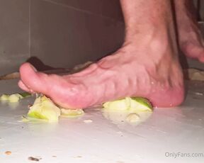 Footpigcrusher aka footpigcrusher OnlyFans - Crushing together 18  Smashing an apple under my feet