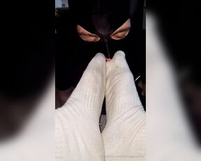 Footpigcrusher aka footpigcrusher OnlyFans - Twink sniffs my smelly socks and toes