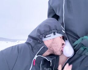 Ruslan Angelo aka ruslanangelo OnlyFans - Blowjob and cumshot in 21 Celsius on top of Torne River in Jukkasjrvi Sweden Cold